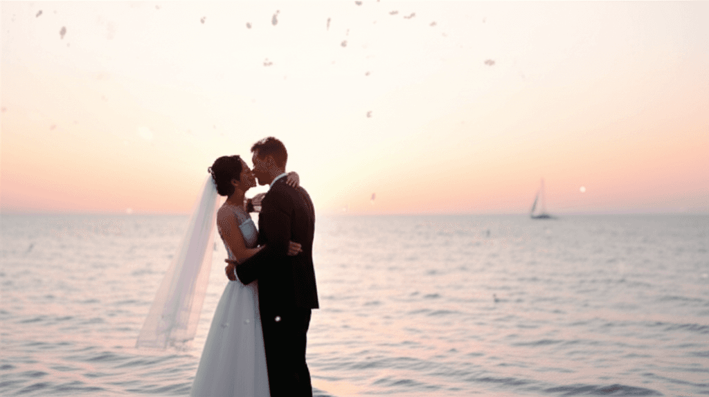 Оживена сватбена снимка